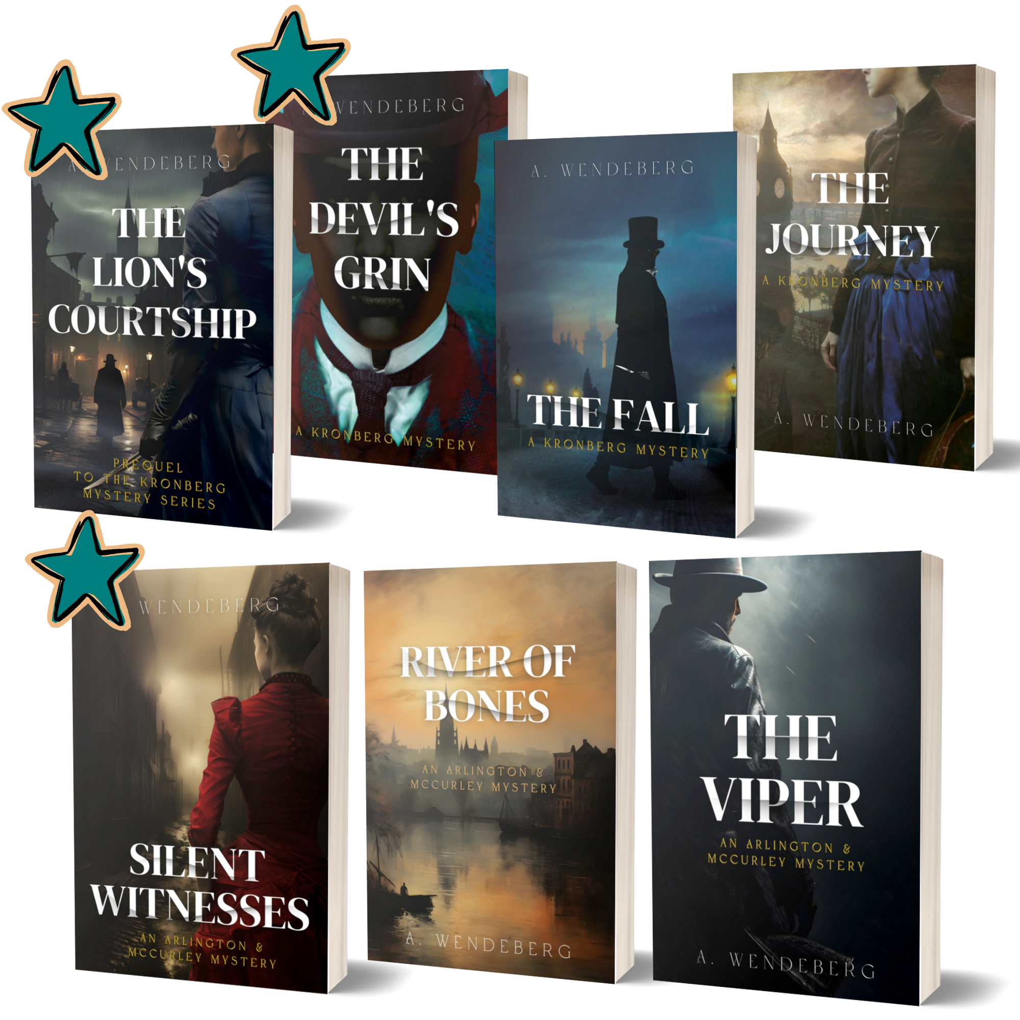 eBooks and paperbacks of the Anna Kronberg and Sherlock Holmes and the Arlington & McCurley victorian mystery series available for purchase