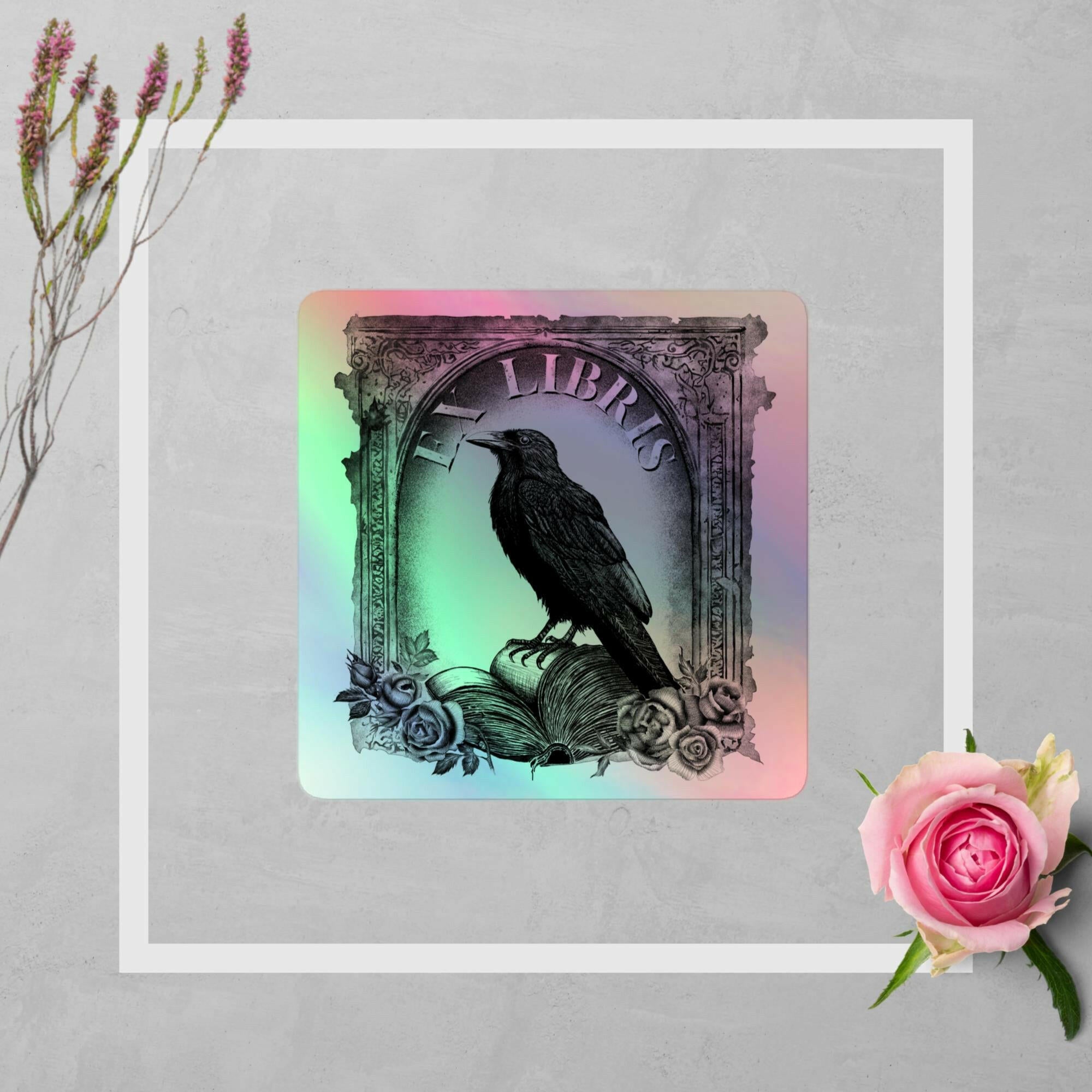 Holographic sticker "Raven"