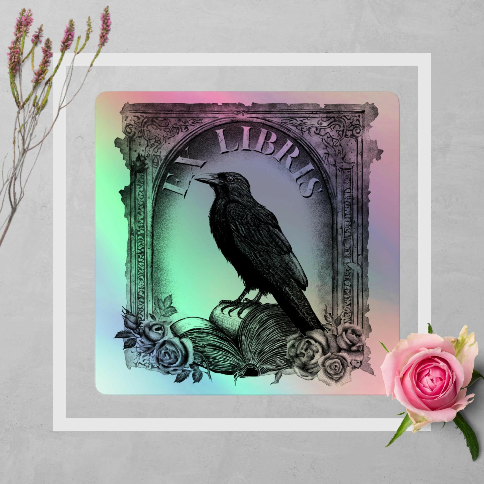 Holographic sticker "Raven"